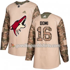 Arizona Coyotes Max Domi 16 Adidas 2017-2018 Camo Veterans Day Practice Authentic Shirt - Mannen
